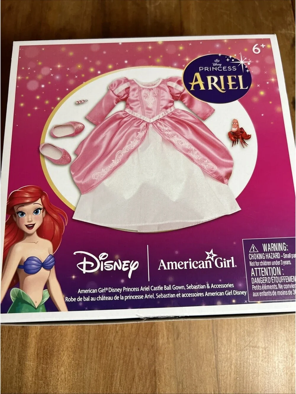 NEW American Girl Doll Disney Princess Ariel Castle Ball Gown & Accessories